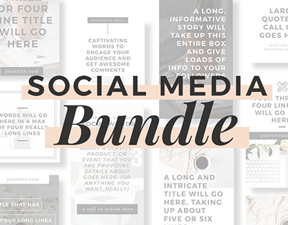 Neutral Social Media Template Bundle - Pinterest and IG
