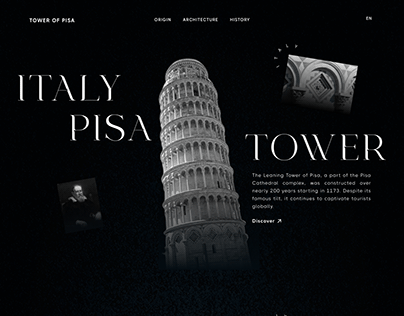 Tower of Pisa website concept design