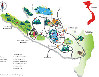 Ninh Binh tour map