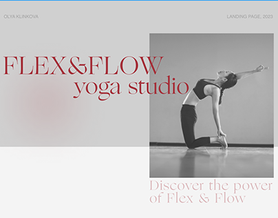 Flex & Flow landing page for yoga studio