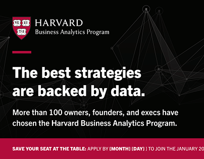 Harvard Business Analytics Postcard