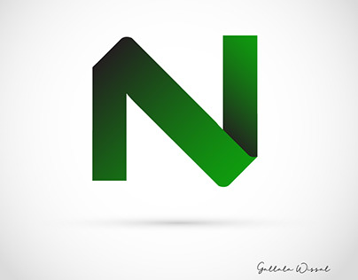 A simple curve logo / one letter logo.