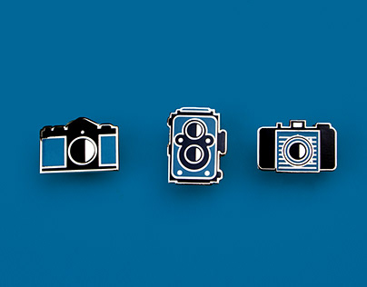 Film Camera Enamel Pins
