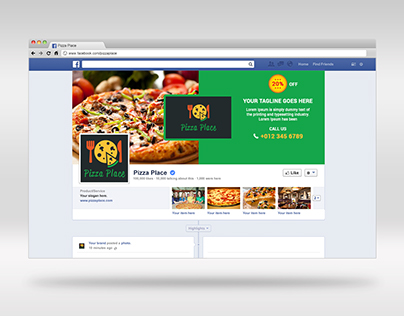 Pizza Place Facebook Timeline Cover