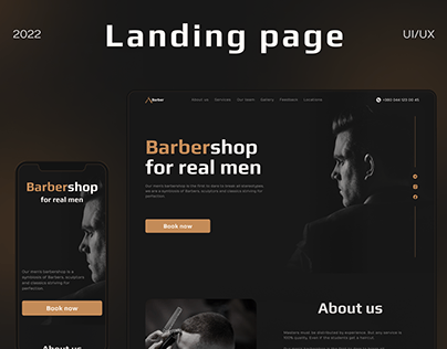 Landing page for barbershop | BARBER