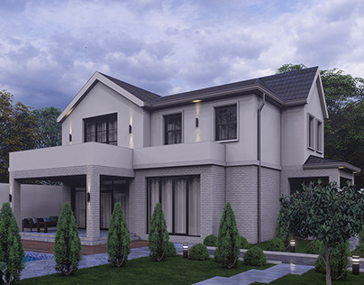 Project thumbnail - Nardaran - 21 /Exterior render/ Farmhouse/ landscape/