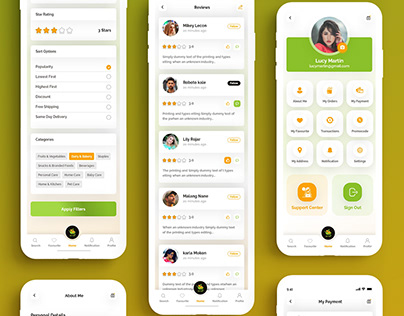 Food & Online Central Market Mobile App Design