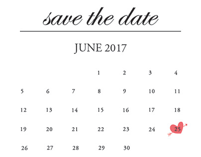 Save the Date Calendar Card