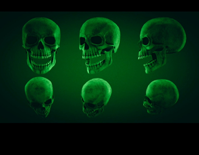 Green Led Skulls