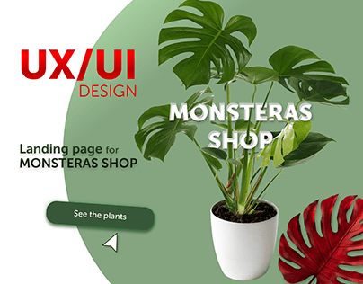 UX/UI Landing page for Monsteras shop