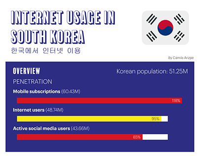 Internet in South Korea Infographic 2019
