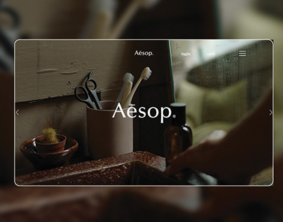 Aesop website concept design