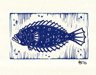 Flounder - Block print