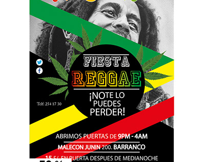 Flyer Reggae - By Jose Antonio Fandiño Abanto
