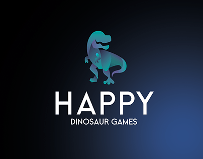 Logo game studio "Happy dinosaur games"