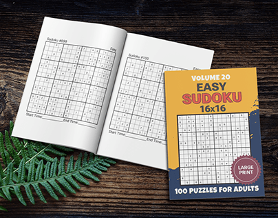 100 Easy Sudoku 16x16 Puzzles For Adults Volume 20