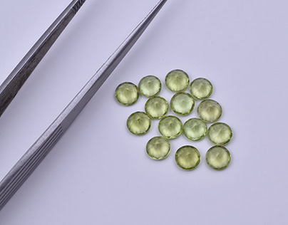 Natural Peridot 4mm Faceted Round Cut Loose Gemstone