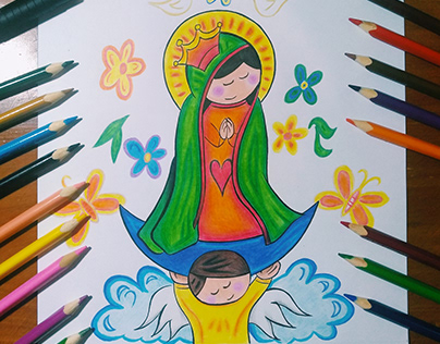 Virgen Guadalupe - Lapices de colores (Video)