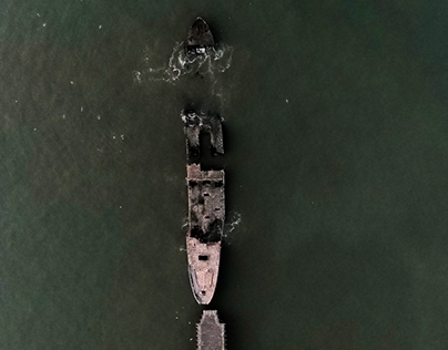 Drone Footage of a Shipwreck