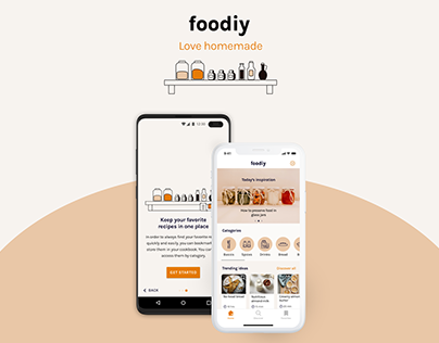 foodiy Recipe App - UX/UI for Android and iOS