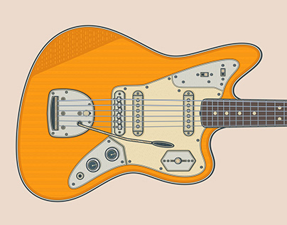 Fender Johnny Marr Jaguar Illustration Process