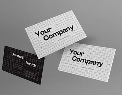 Monochrome Minimalist Business Card