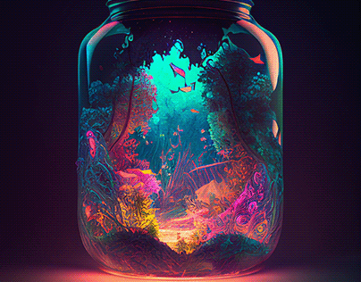 Fantasy World Contained In a Jar