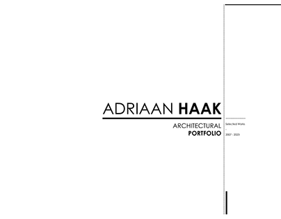 Adriaan Haak Architectural Portfolio 2023