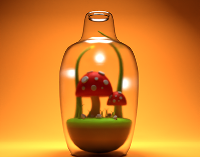 Cute Mushroom render in cycles