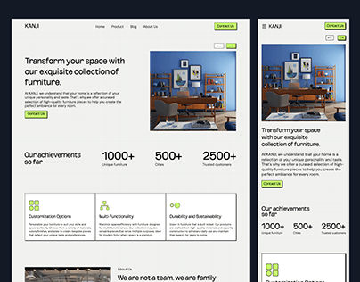 Online Furniture Responsive Website Design