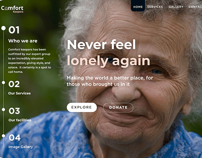 Home for the aged- UI website design