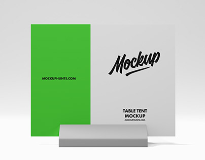 Free Front Table Tent Mockup