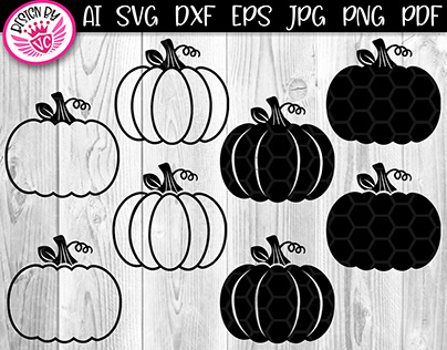 Silhouette Pumpkin SVG Cut Files