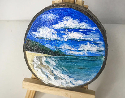 «Море» Картина на спиле дерева