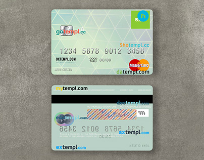 Latvia SEB Bank mastercard template