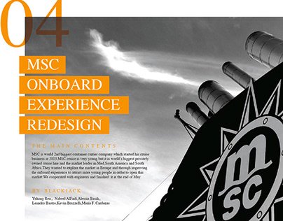 MSC Onboard Experience Redesign