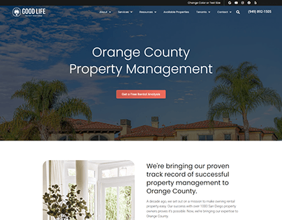 Project thumbnail - Orange County Property Management Company Website