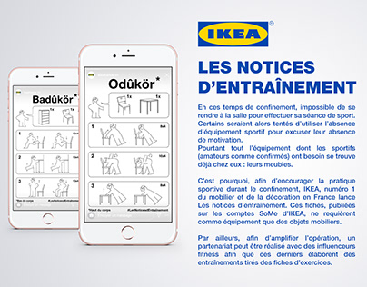 IKEA - Les notices d'entraînements