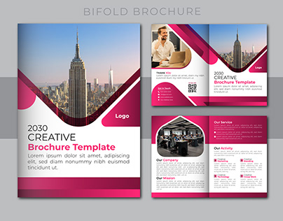 Bi-Fold Creative Brochure Template Design