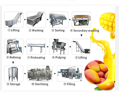 Mango Juice Pulp Production Line