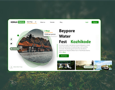 Kerala Travel Landing Page | UI Design