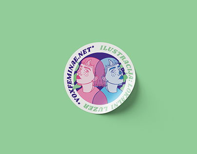 Roundcut stickers for Vox Feminae festival