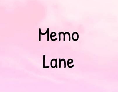 Memo Lane - UIUX project