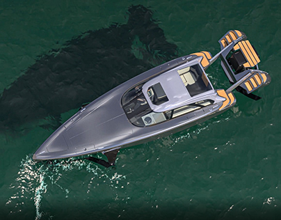 3D VFX&CGI presentation hydrofoils powerboat