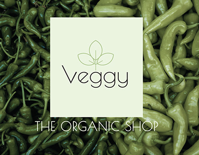 "Veggy" Local organic shop Logo presentation