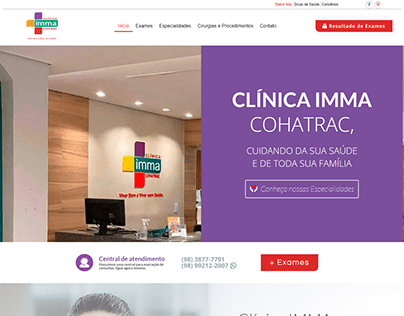 Projeto de Site - Clínica IMMA Cohatrac
