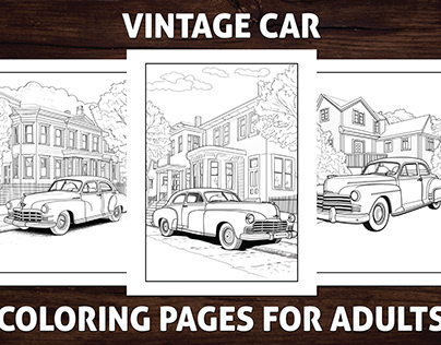 Vintage Car Coloring Pages for Adults