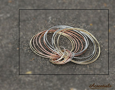 Ethereal Colours of Silver and Gold Bangles