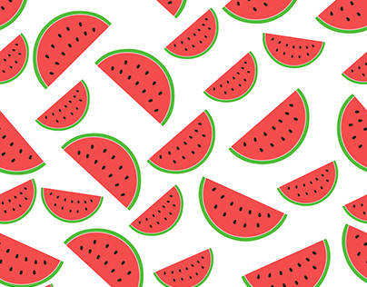 Seamless watermelon pattern design