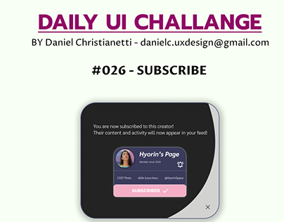 DAILY UI - 026 - SUBSCRIBE